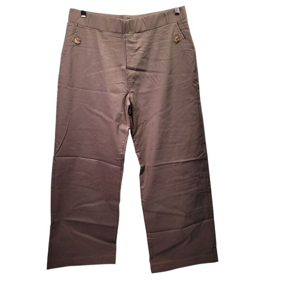 Unbranded Pants - Women's Brown Wide Leg Pants Size X-Large Loose Baggie Casual Trousers